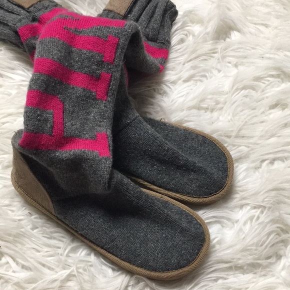 PINK- Tall Slipper Boots - Picture 4 of 5